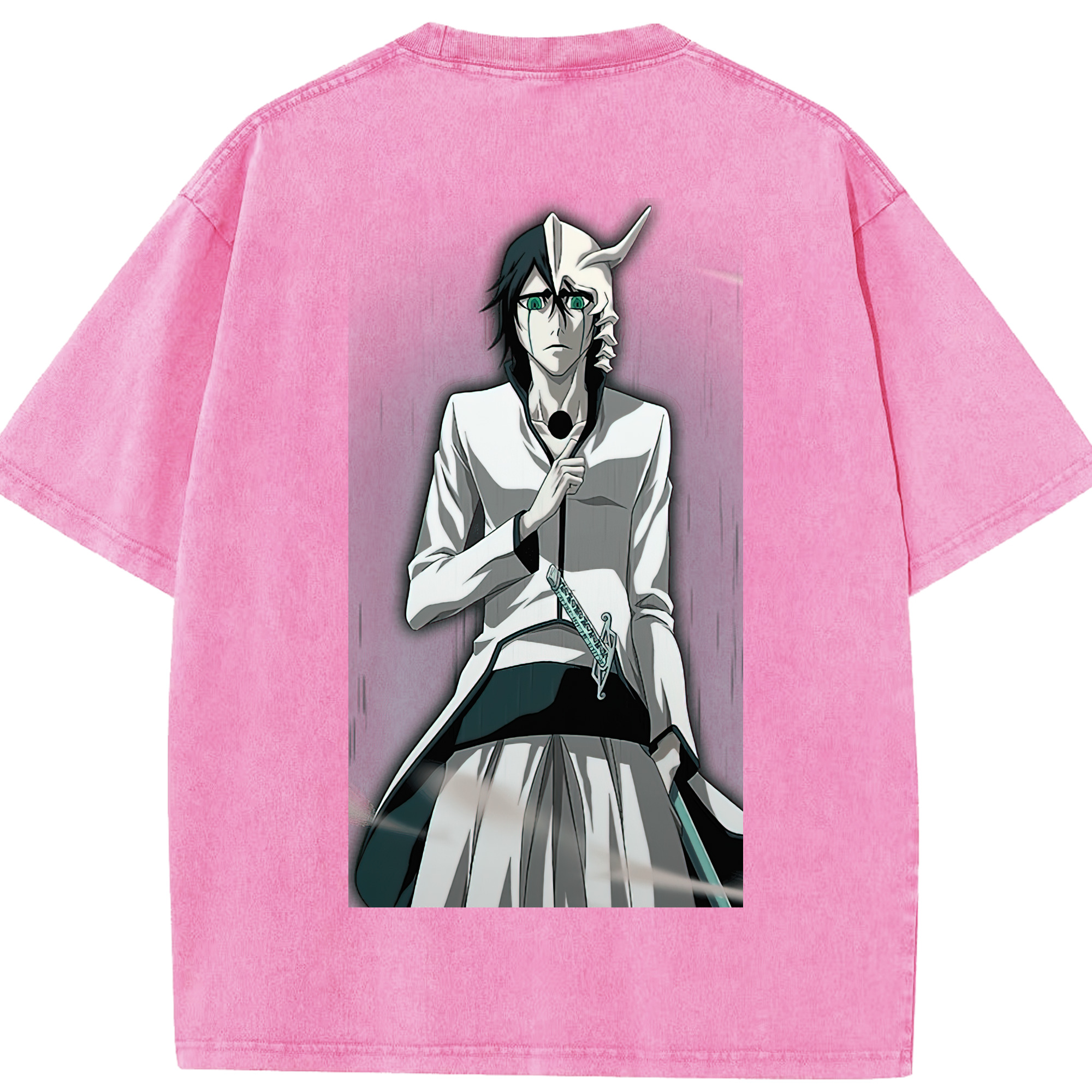 （画像用） ブリーチ ウルキオラ·シファー BLEACH Ulquiorra cifer 綿100% ヴィンテージ風 半袖Tシャツ（背面プリント）